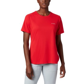 Dámské Tričko Columbia PFG Zero II Short Sleeve Červené CFPMYT172